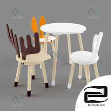 Tables and chairs for children Set 27