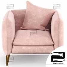 Pink_Velvet_Chair_in_Gold_Modern_Upholstered_Barrel_Chair