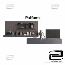 TV wall TV wall POLIFORM VARENNA SISTEMI GIORNO SINTESI 07