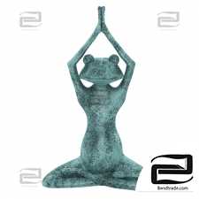 Sculptures Stretching Yoga Frog