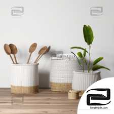 Decorative set with baskets