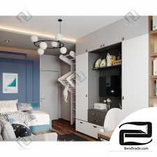 Teenager room Bendtrade 3d scene interior corona render