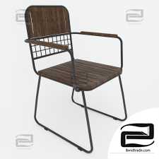 Wood And Metal Chair