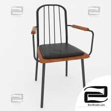 Wood And Metal Chair