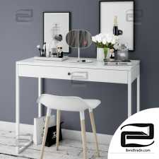 Dressing table with decoration