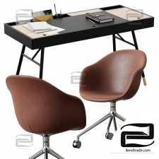 Office Furniture BoConcept Cupertino Table, Adelaide Chair