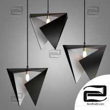 Origami inspired light fixture pendant lamp