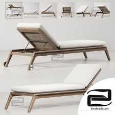 MALTA TEAK CHAISE RH Chaise longue