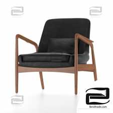 Carter Mid Century Black Chair