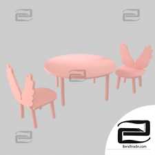 Angel wings children's tables and chairs