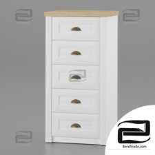 Cabinets, dressers DRAWER CHEST MARKSKEL WHITE