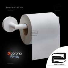 Bemeta White Toilet Paper Holder and Roll