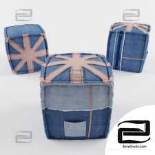 Pouf Hocker Jeans UK