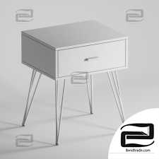 Bedside table Evaine Iron Wood Simple