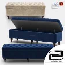 Lorraine Tufted Storage Banquette