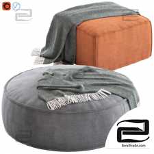 Globewest Orlando Seamed Ottoman