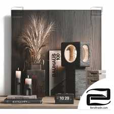 Decorative set in dark colors