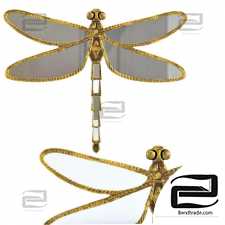 Dragonfly Mirror Wall Decoration