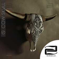 Decorative cow skull 05