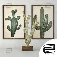 Metal sculptures of cacti 17