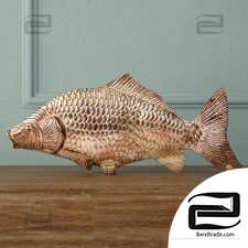 Fish figurine made of metal 28