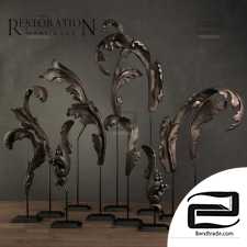 Set of Forged Leaves Restoration Hardware