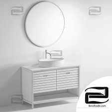 Sink furniture LA REDOUTE INTERIEURS Saturn acacia 120 cm