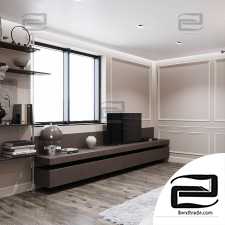 Lounge and Kitchen 3D Scene