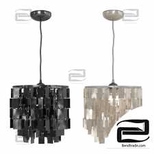 Loft-Concept Chandelier Ring Discs Square Black/White