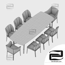 Giorgetti normal table and chairs