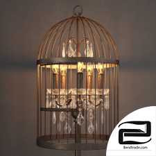 GRAMERCY HOME - BIRDCAGE CRYSTAL FLOOR LAMP FL008-5-ABG