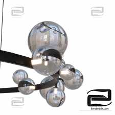 Black Glass Bubble Chandelier