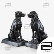 Sculptures of Two dogs