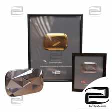 Decorative set of YouTube Play Buttons