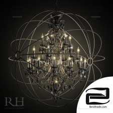 Smoke crystal pendant lamp