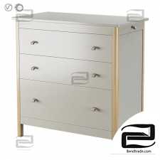 Ellipse Chest of Drawers Classic 3 drawers