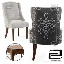 Dove Gray Velvet Dining Chairs & table