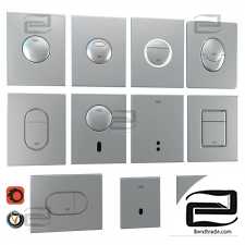 Grohe flush buttons bathroom decor