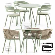 Zebra table and chair, Ria by Fast