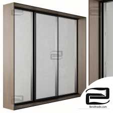 Black Modern Window with Wooden Frame - Windows Set 06