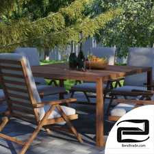Garden furniture. Table and chairs