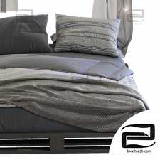 Loft style pallet bed