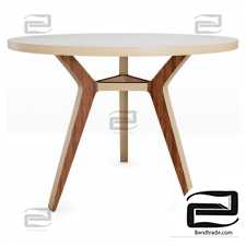 Tables Taby walnut white 100 UNIKA MOBLAR