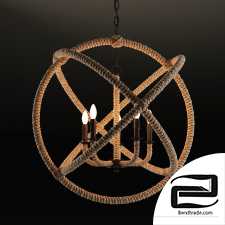 GRAMERCY HOME - ROPE LARGE ORB CHANDELIER CH035-5-LRR