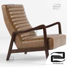 Elkan Modern Classic Camel Leather Brown Armchairs