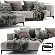 Flexform Ettore Chaise Longue Sofa 2