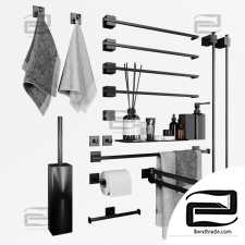 bathrooom accessories black