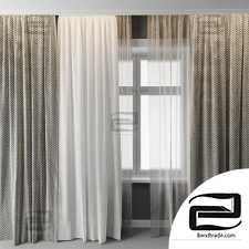 Curtains with a window