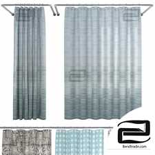 Bathroom decor Crate and Barrel Shower Curtain