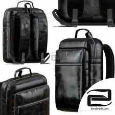 Men Backpack Leather Waterproof